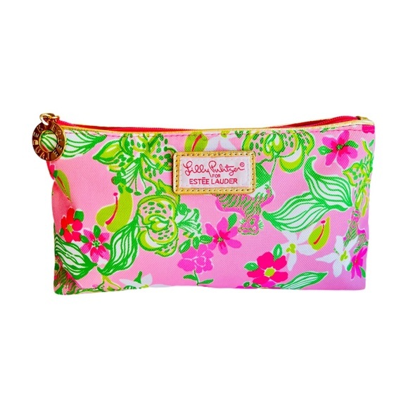 Estee Lauder Handbags - NWOT Estée Lauder Lilly Pulitzer Pink / Green / White Makeup Bag